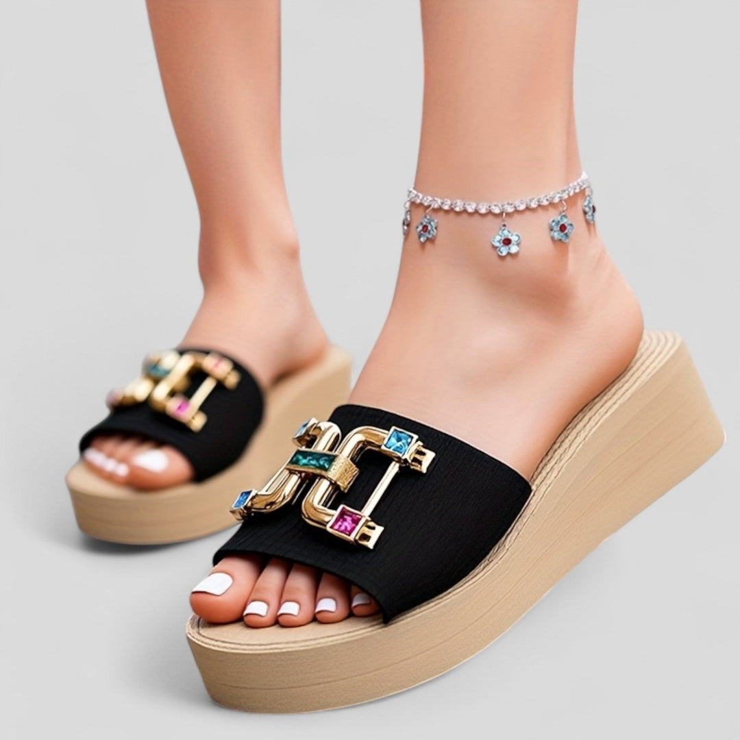 Evelysa | Sandalias con brillo