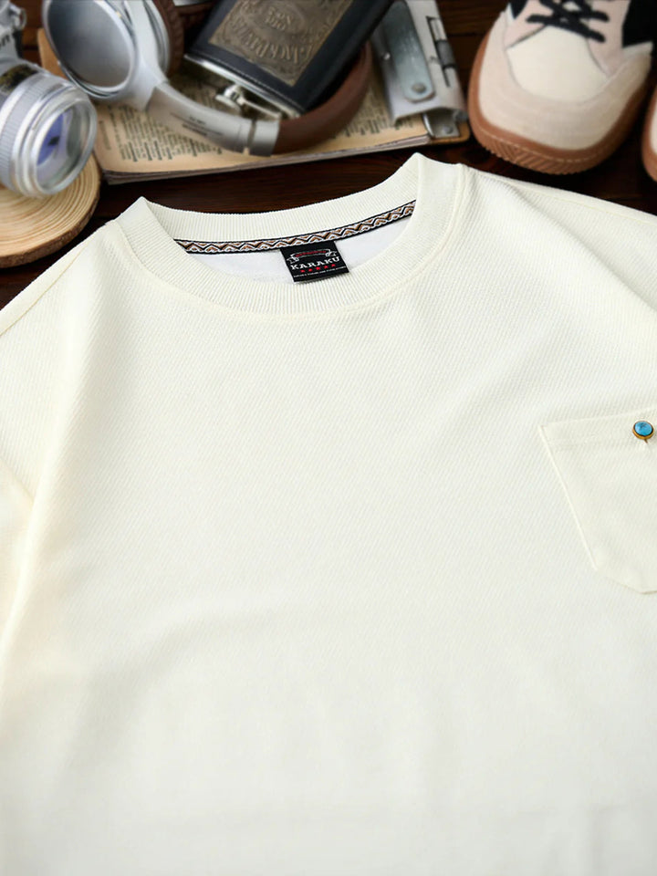 Turquoise Button Pocket T-Shirt