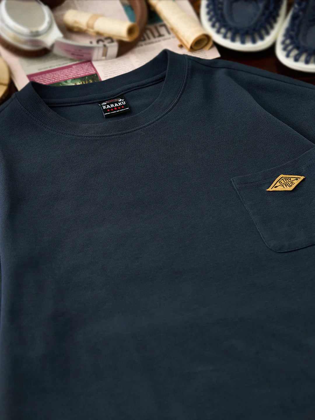 Embroidered Drawstring T-shirt