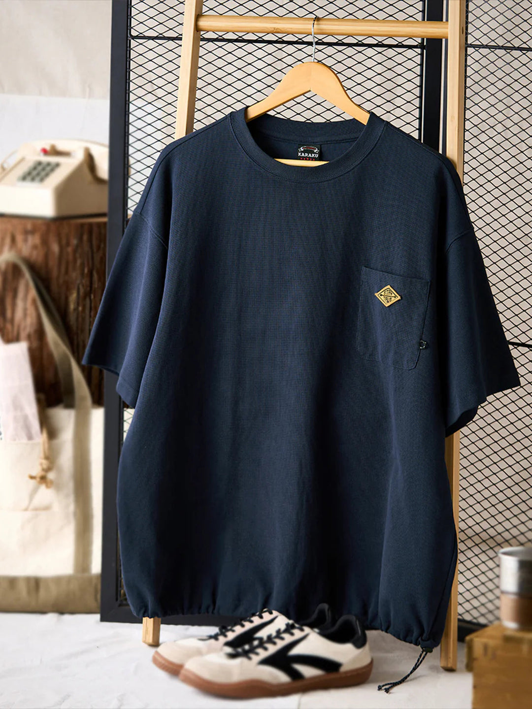 Embroidered Drawstring T-shirt