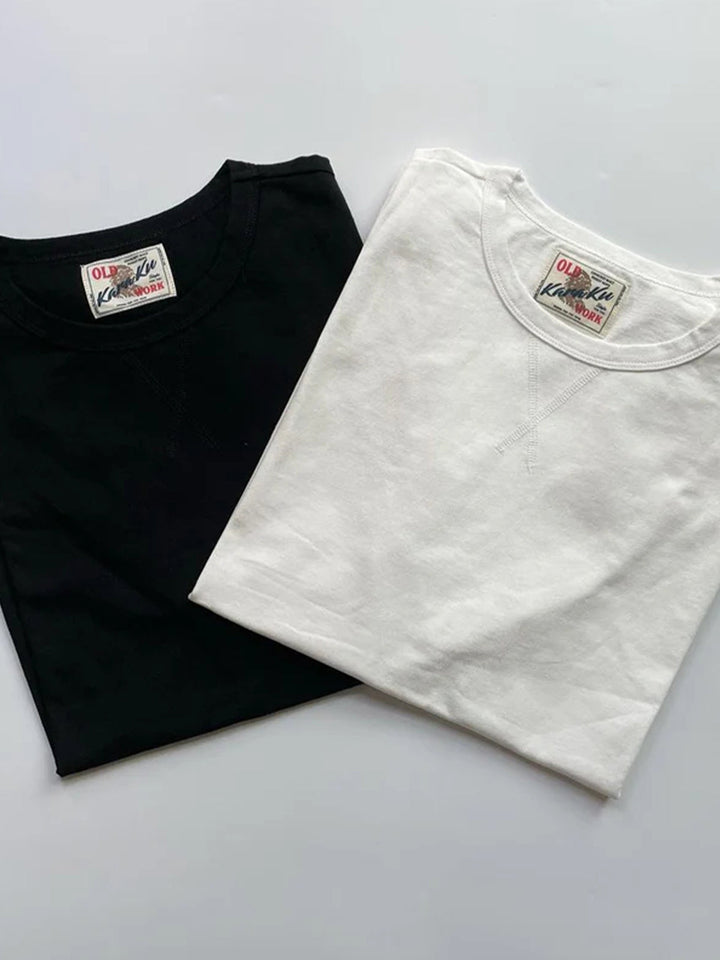 Solid Cotton Navy Crew Neck T-shirts