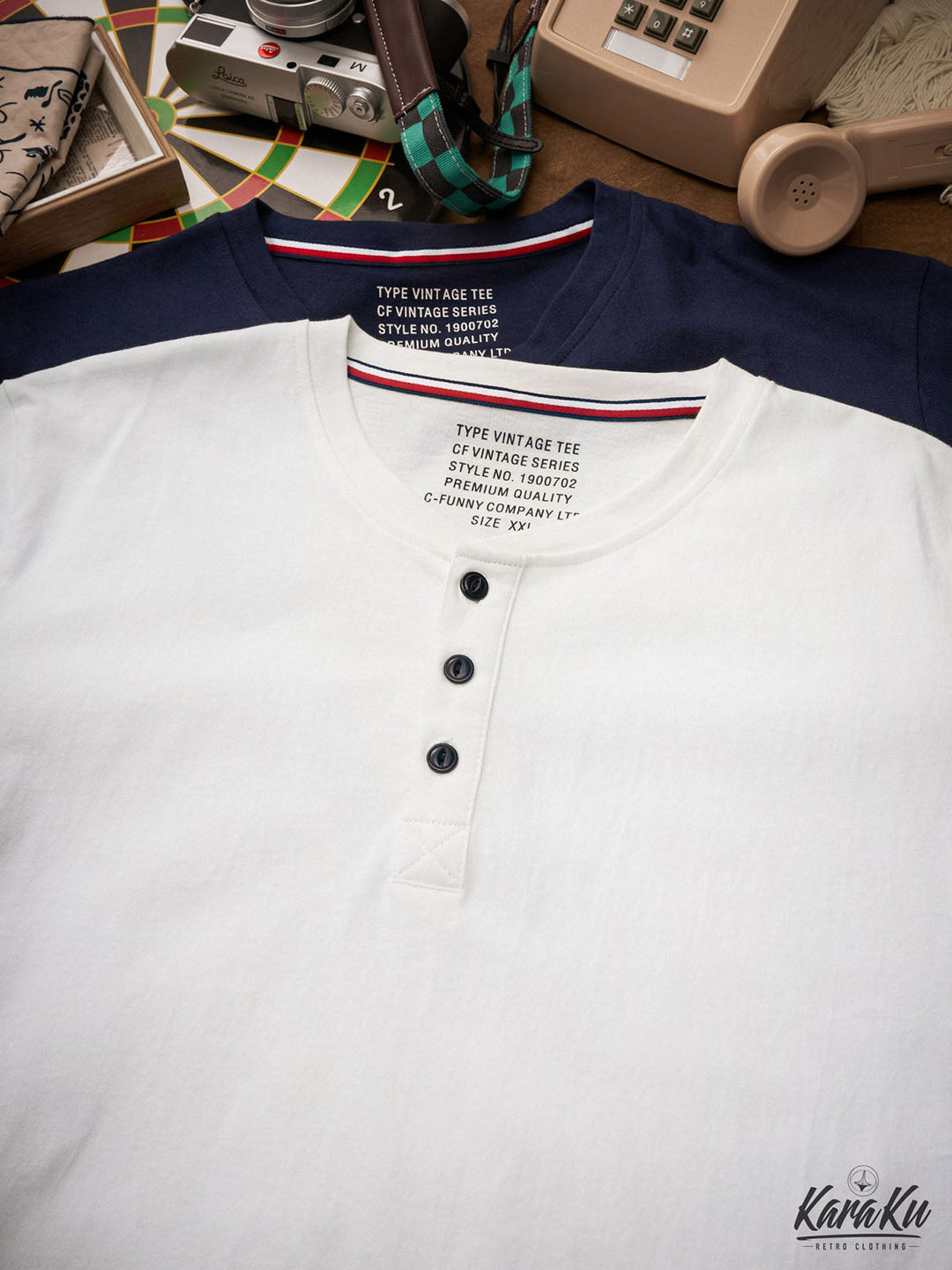 Cotton-Linen Heavyweight Henley T-shirt