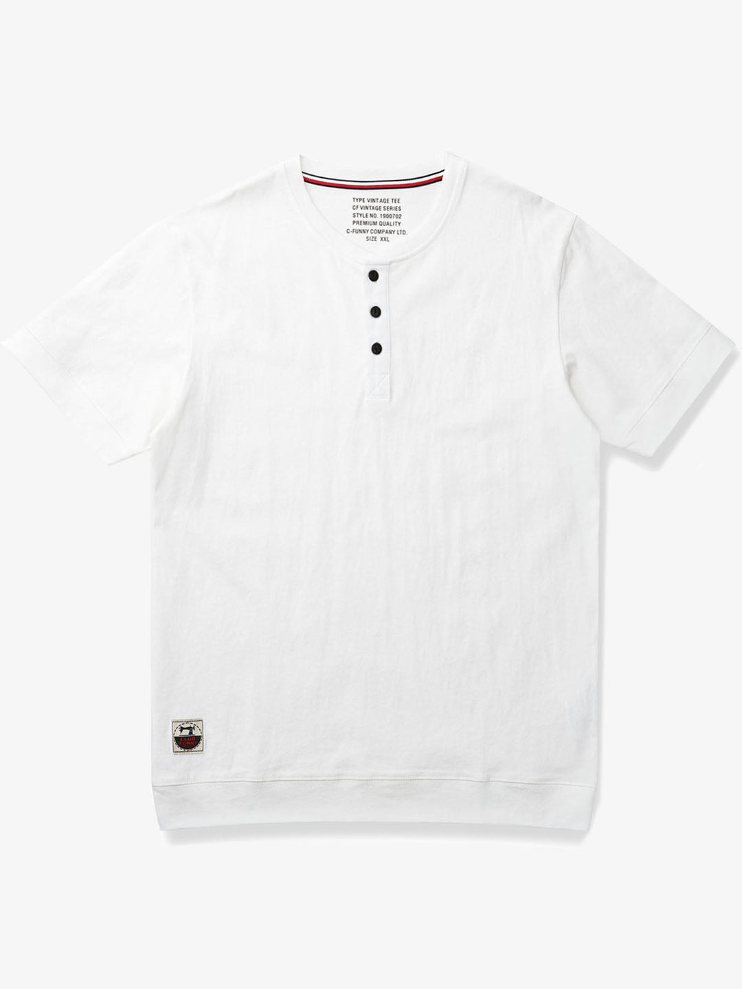 Cotton-Linen Heavyweight Henley T-shirt