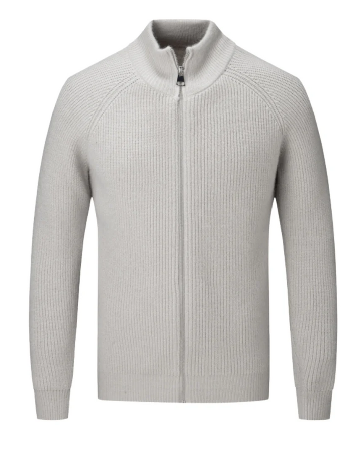 Chaqueta con cremallera de lana merina Four Seasons