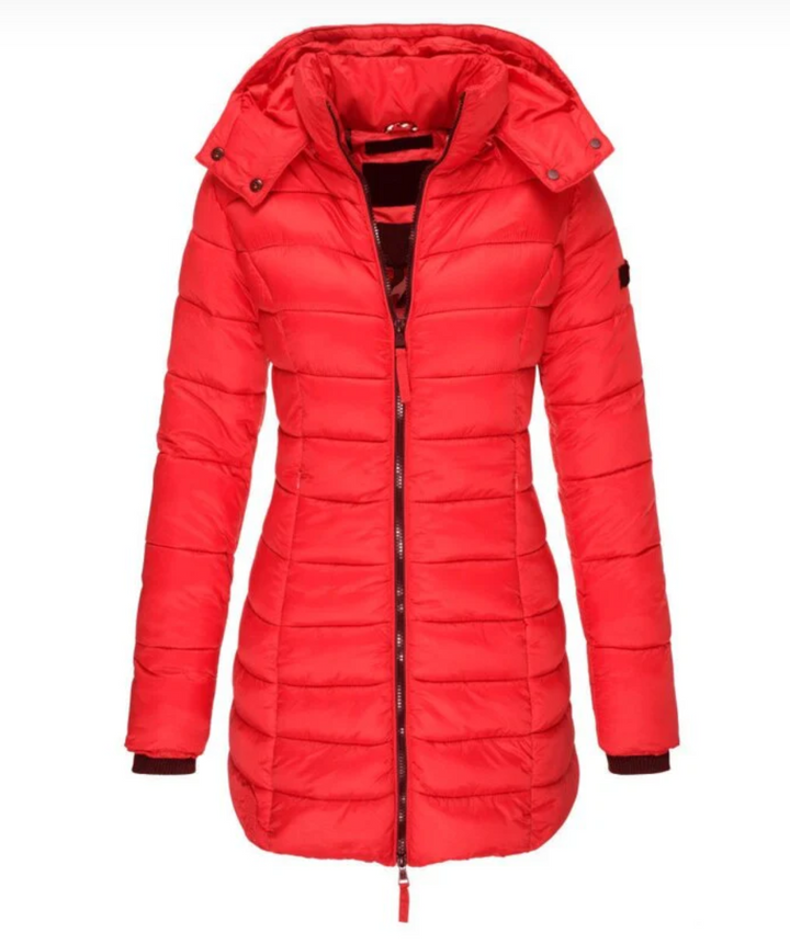 Plumífero para mujer Elisa - Abrigo para mujer con plumas, chaqueta acolchada con capucha