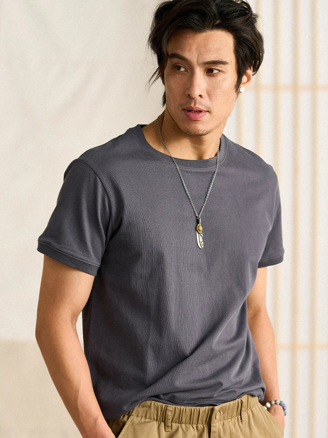 Micro Rib Short Sleeve T-Shirt