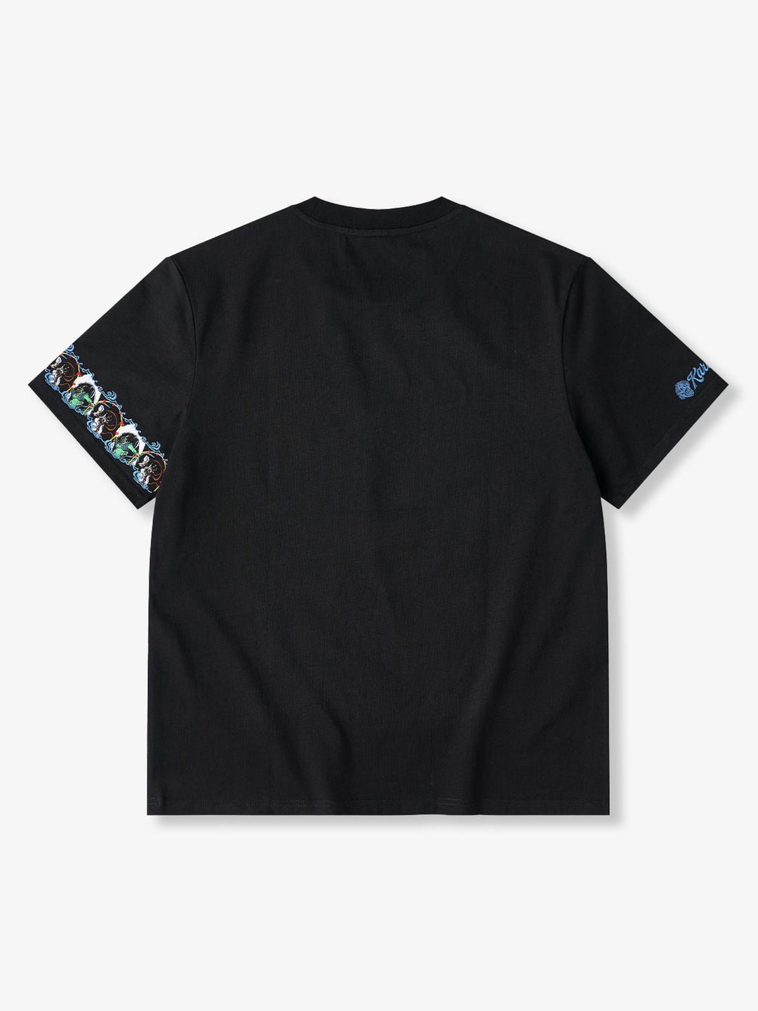 Sleeve Embroidered Cotton T-shirt