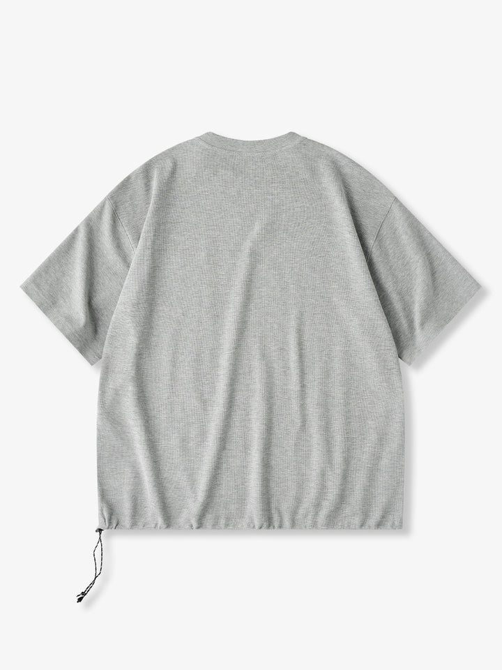 Embroidered Drawstring T-shirt