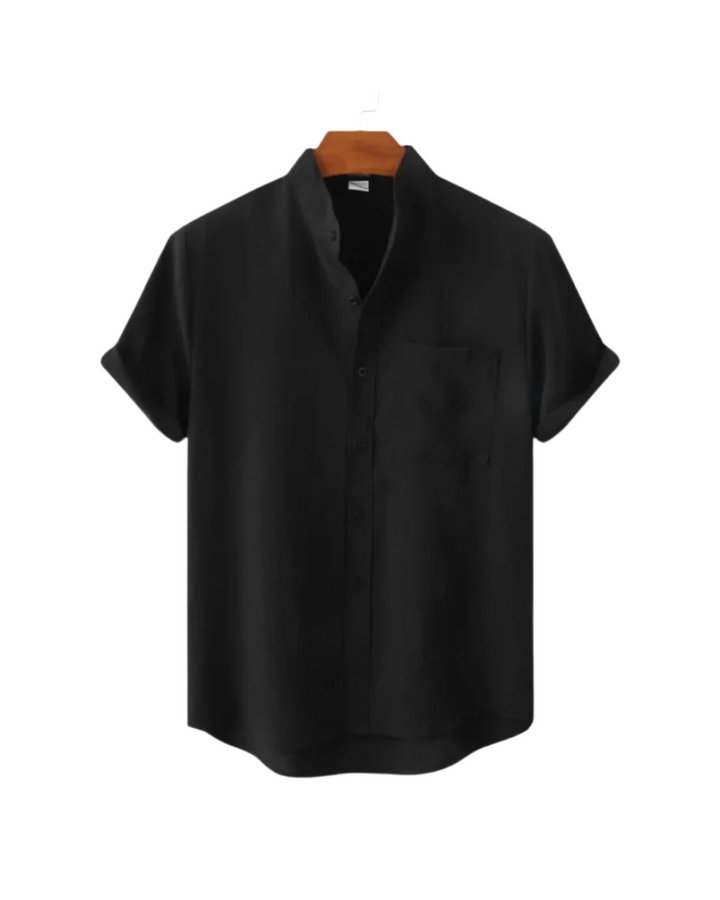 Camisa de lino de manga corta Venetië