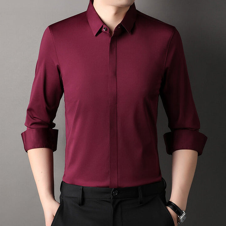 Camisa elástica sin arrugas