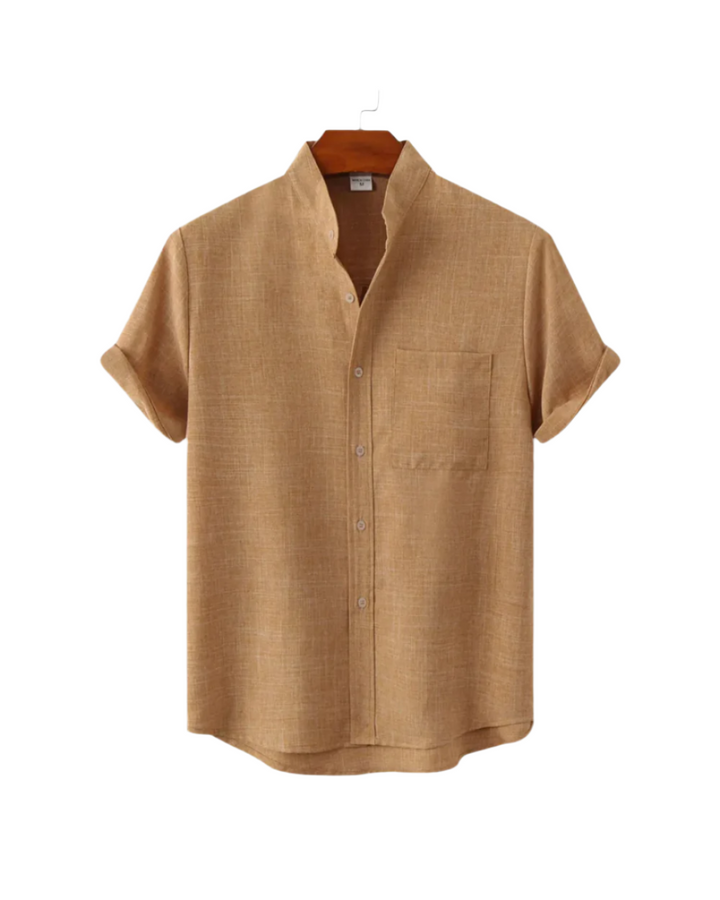 Camisa de lino de manga corta Venetië
