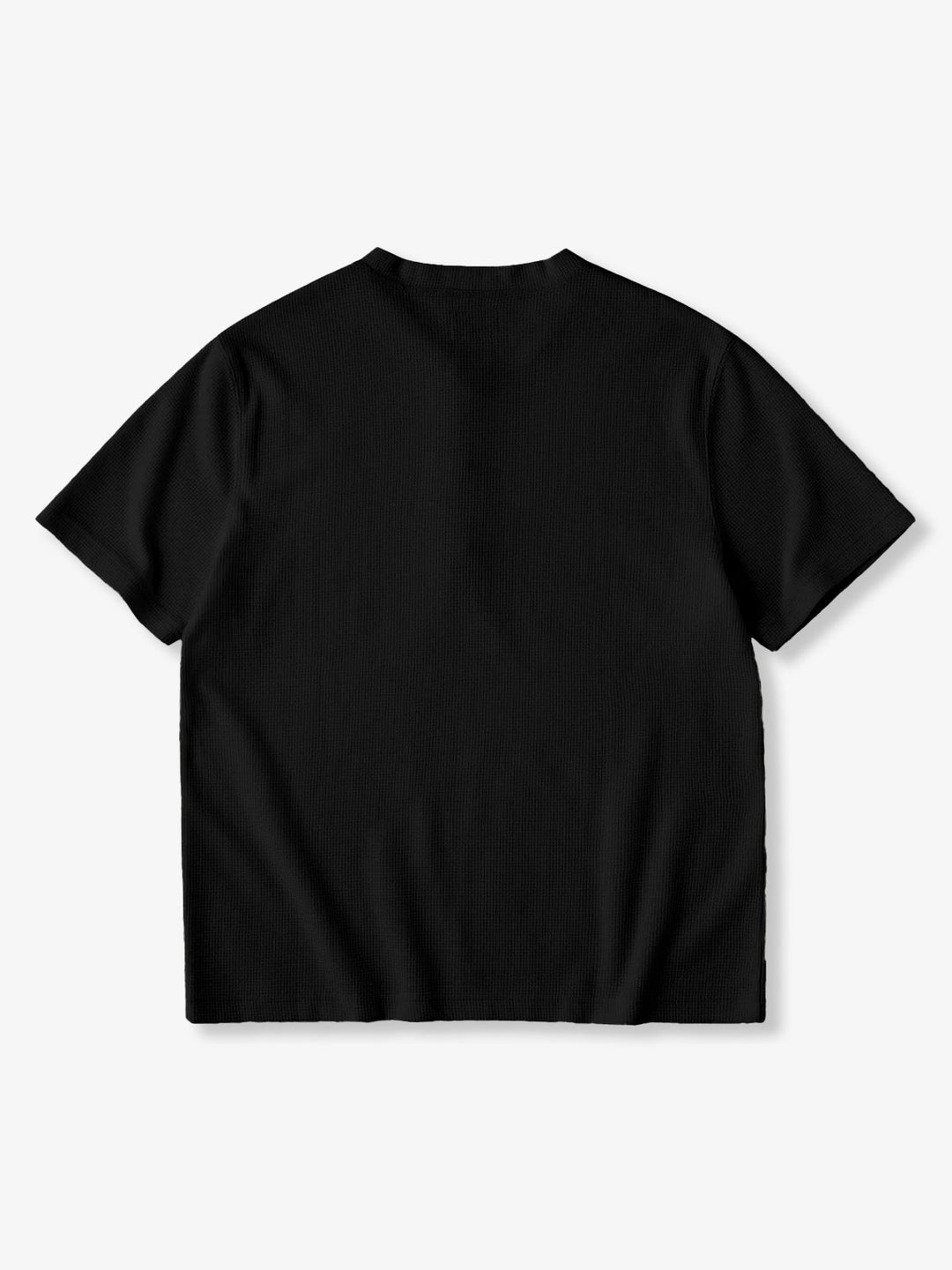 Turquoise Button Waffle Henley T-Shirt