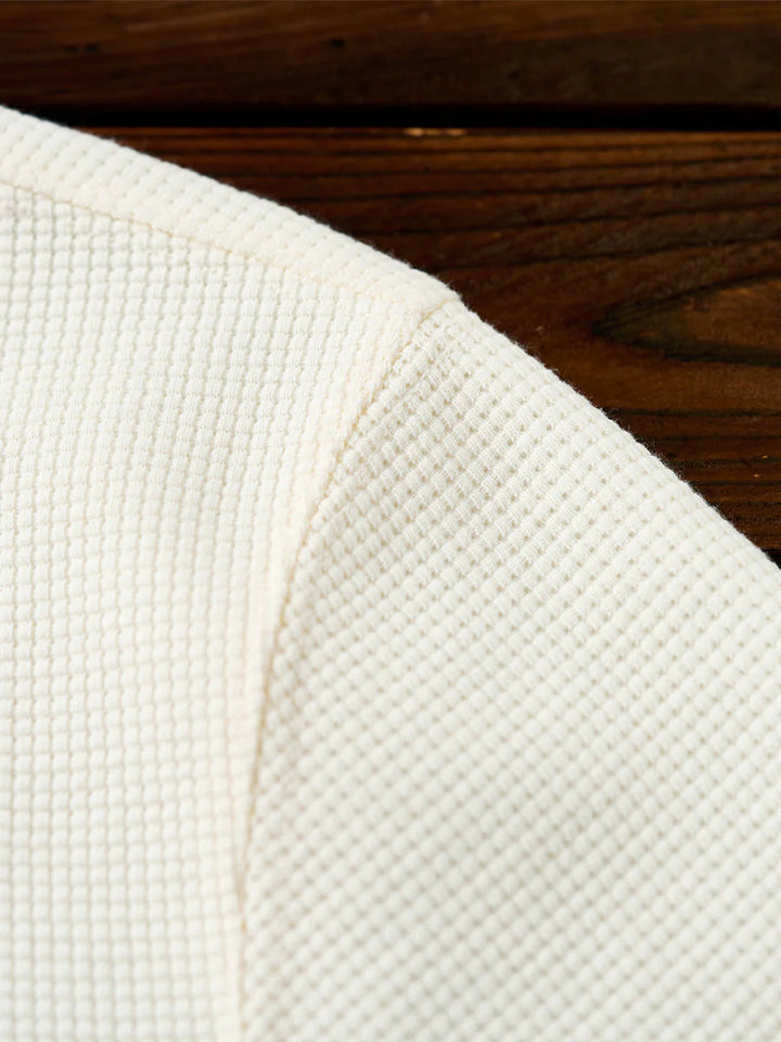 Turquoise Button Waffle Henley T-Shirt