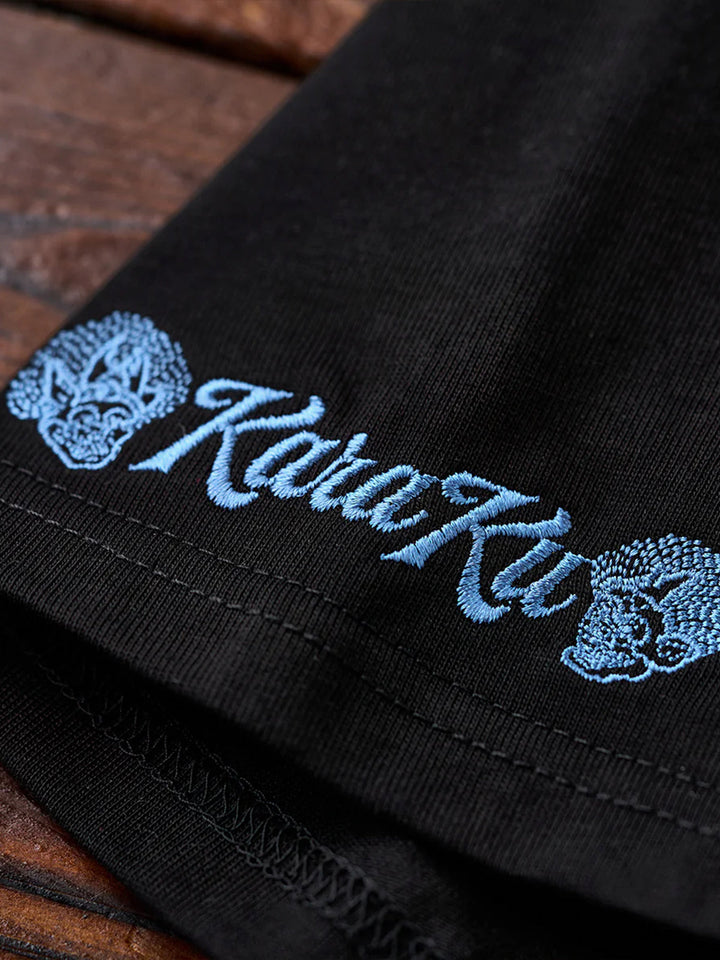 Sleeve Embroidered Cotton T-shirt