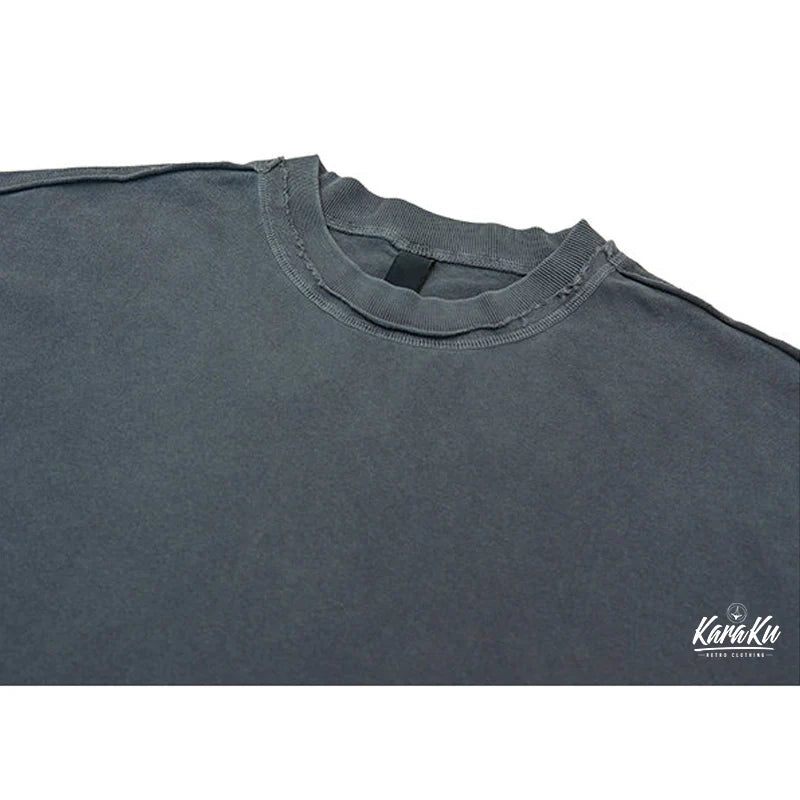 Washed Distressed Cotton T-shirt
