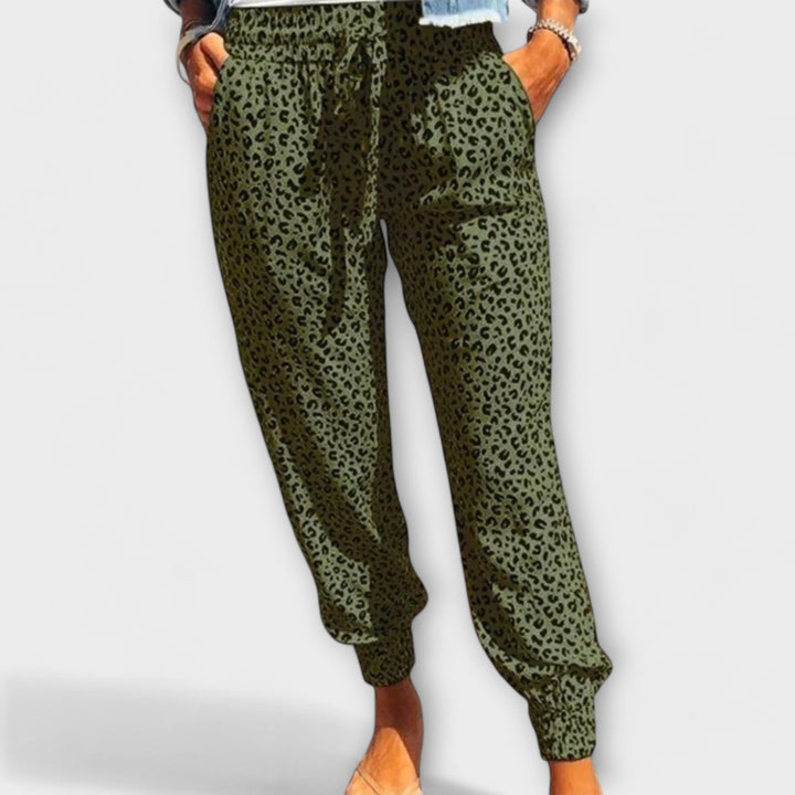 Feli – Pantalón de leopardo con pierna ancha