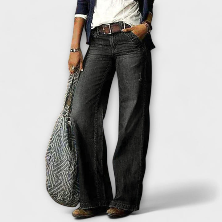 Cess – Pantalón de mezclilla de pierna ancha