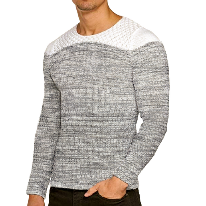 Men's Casual Crew Neck Striped