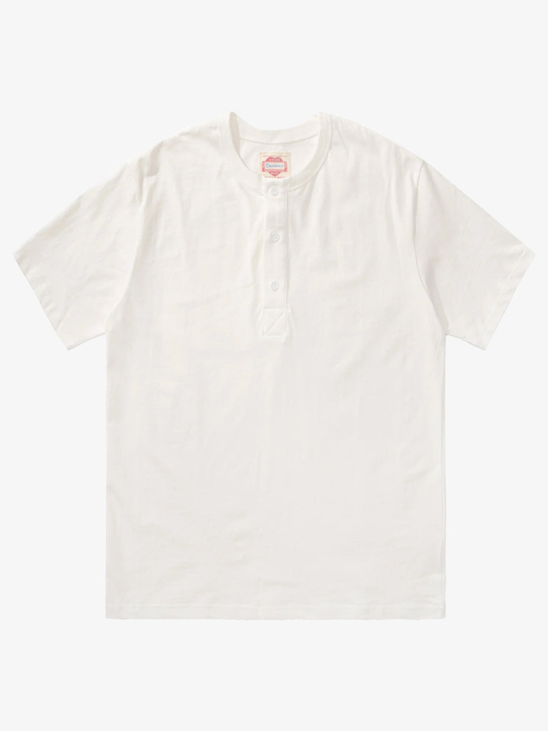 Washed Henley Short Sleeve Cotton T-shirt