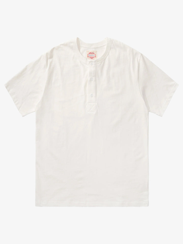 Washed Henley Short Sleeve Cotton T-shirt