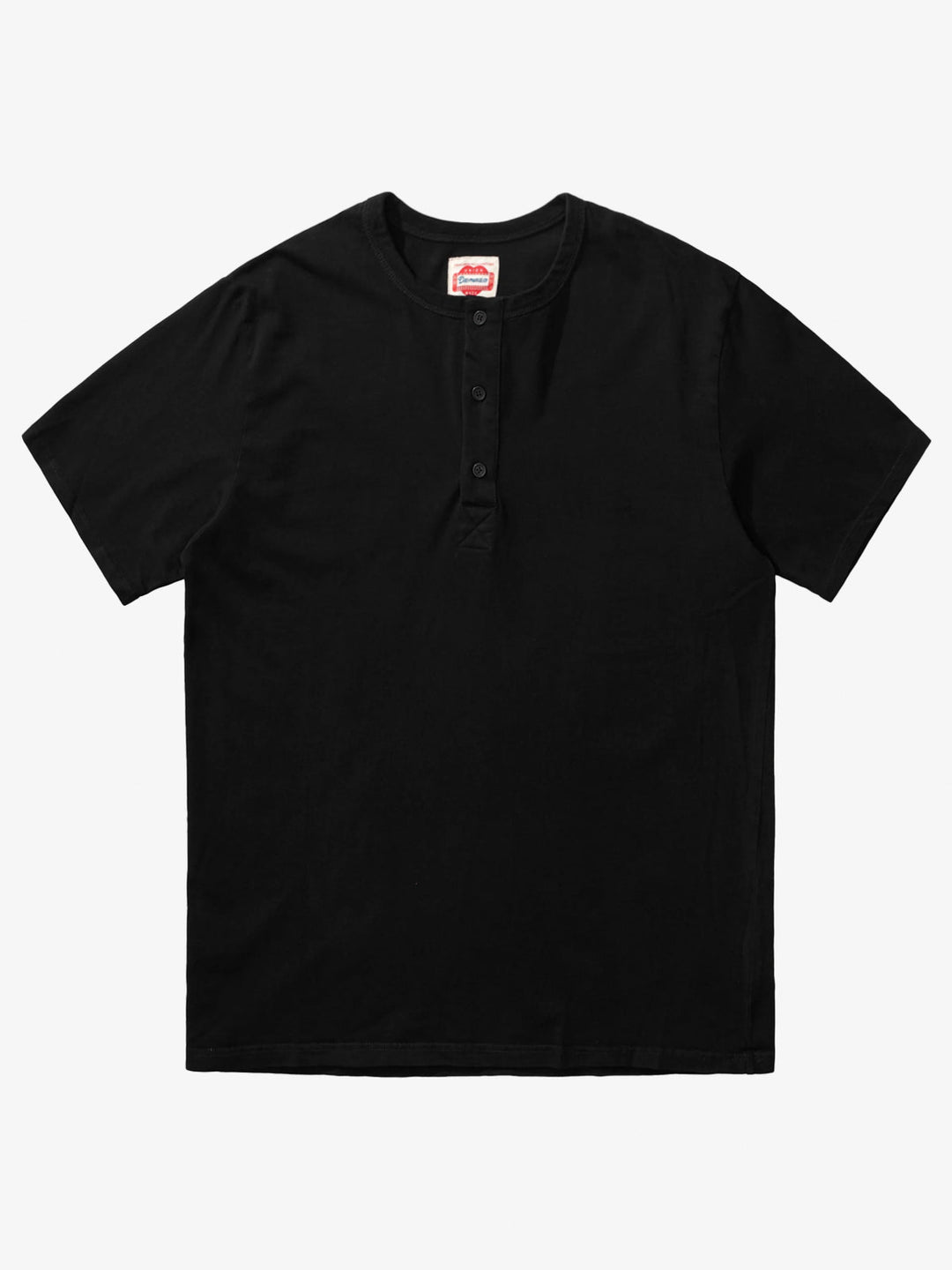 Washed Henley Short Sleeve Cotton T-shirt