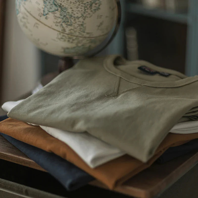 Crew-Neck Short Sleeve Cotton T-shirt