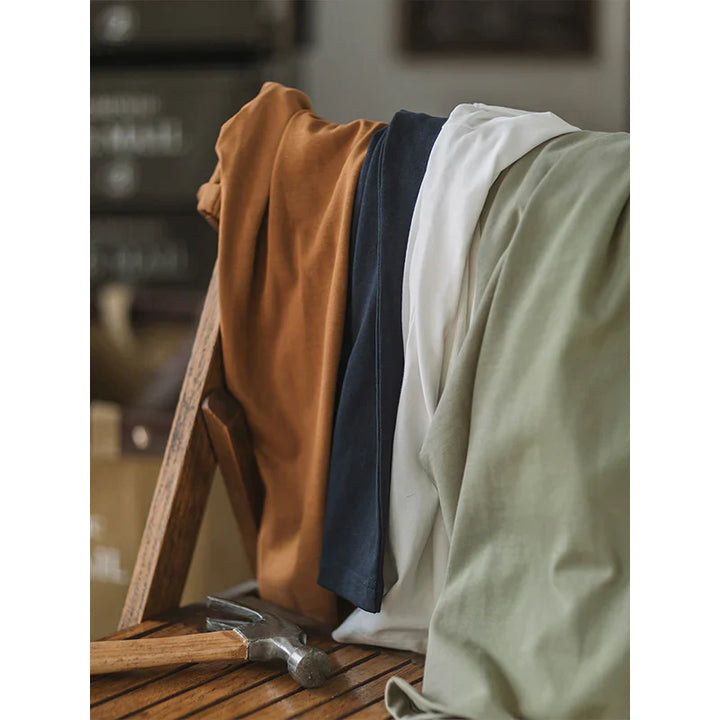 Crew-Neck Short Sleeve Cotton T-shirt