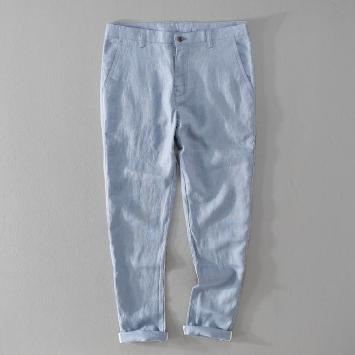 Pantalones de lino de primera calidad
