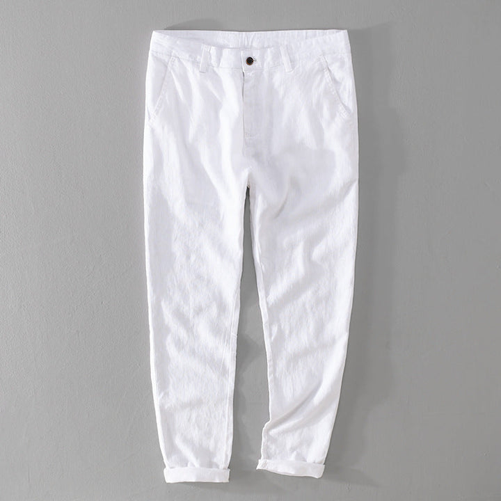 Pantalones de lino de primera calidad
