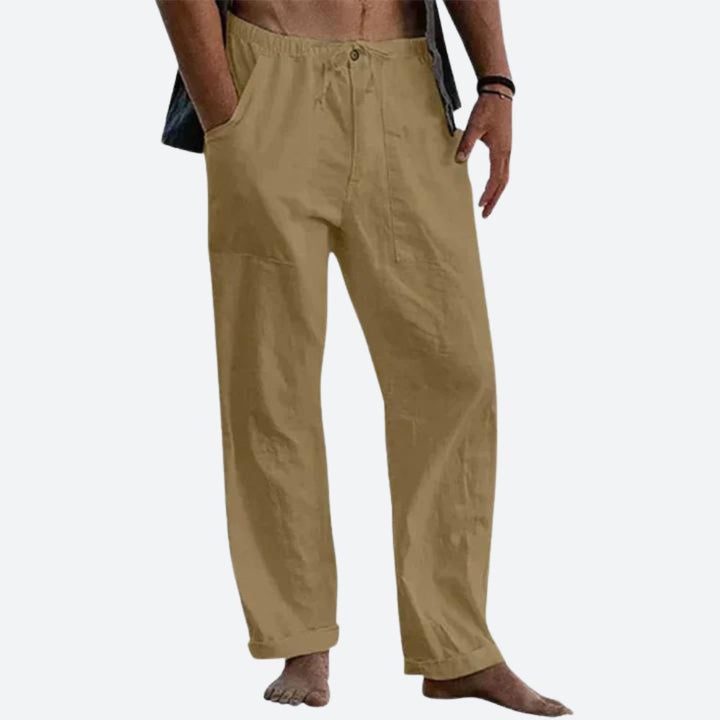 Pantalones clásicos de lino