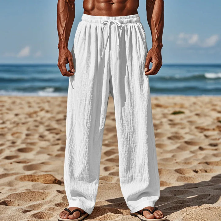 Cómodos pantalones de lino