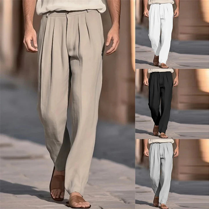 Pantalones casuales de lino