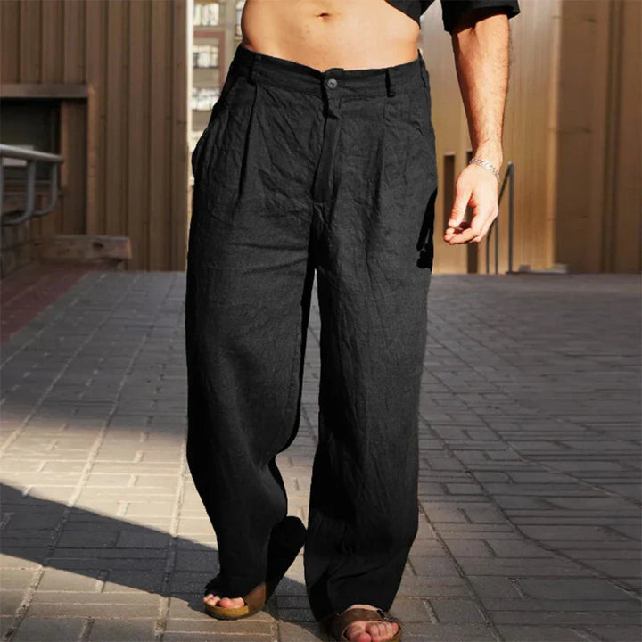 Pantalones casuales de lino