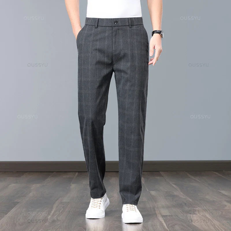 Pantalones elásticos a cuadros
