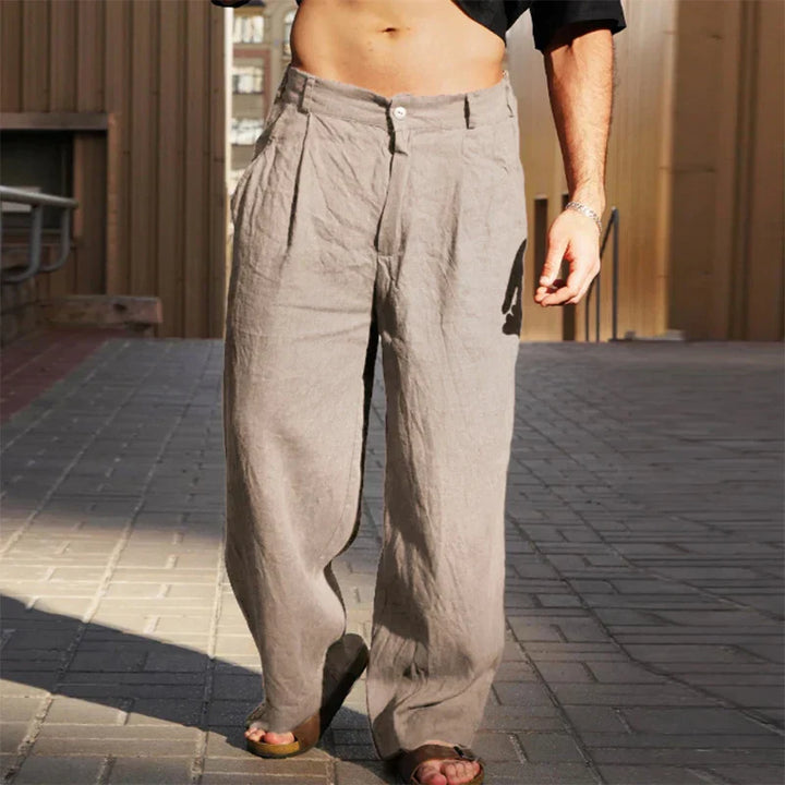 Pantalones casuales de lino