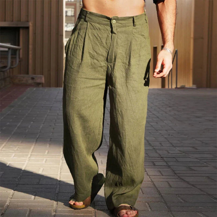 Pantalones casuales de lino