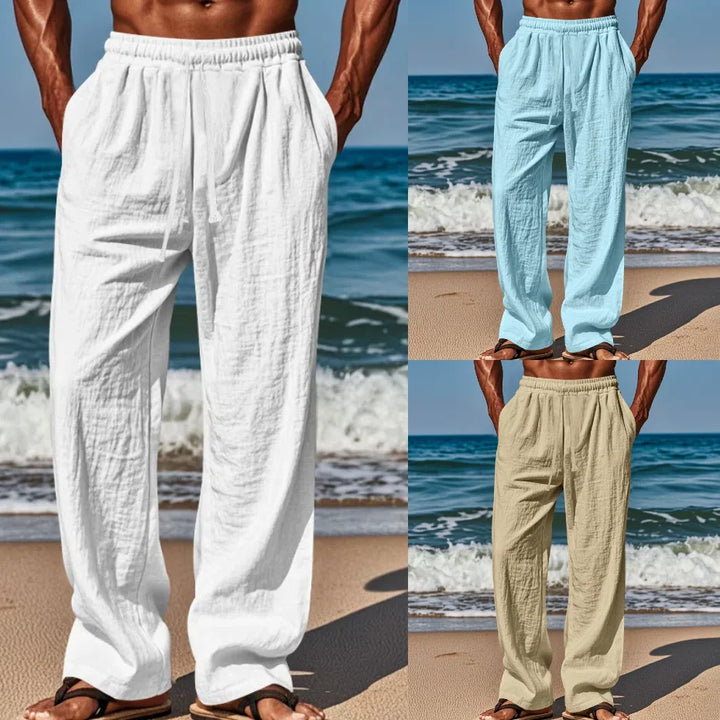 Cómodos pantalones de lino