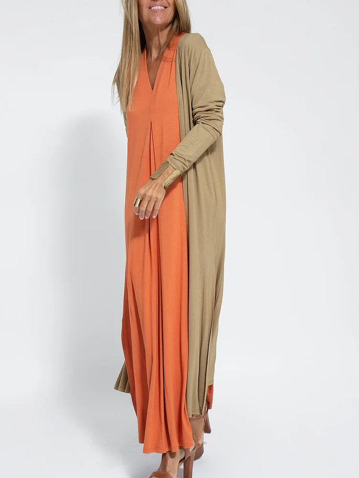 Chaqueta de punto de color sólido para mujer