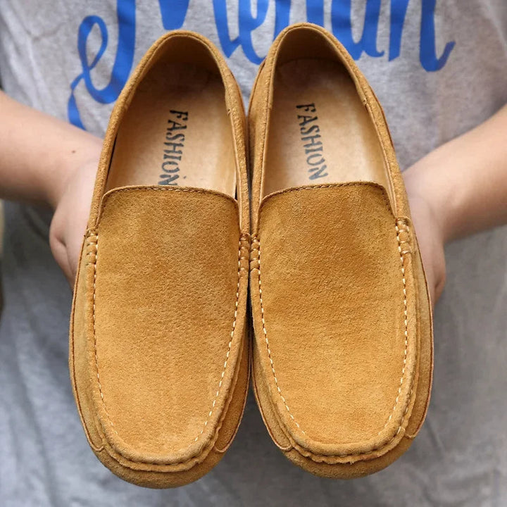 Mocasines elegantes de ante de primera calidad