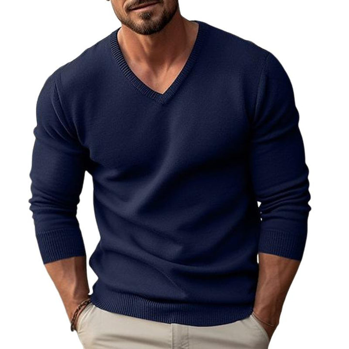 Men's V-neck Long-Sleeved